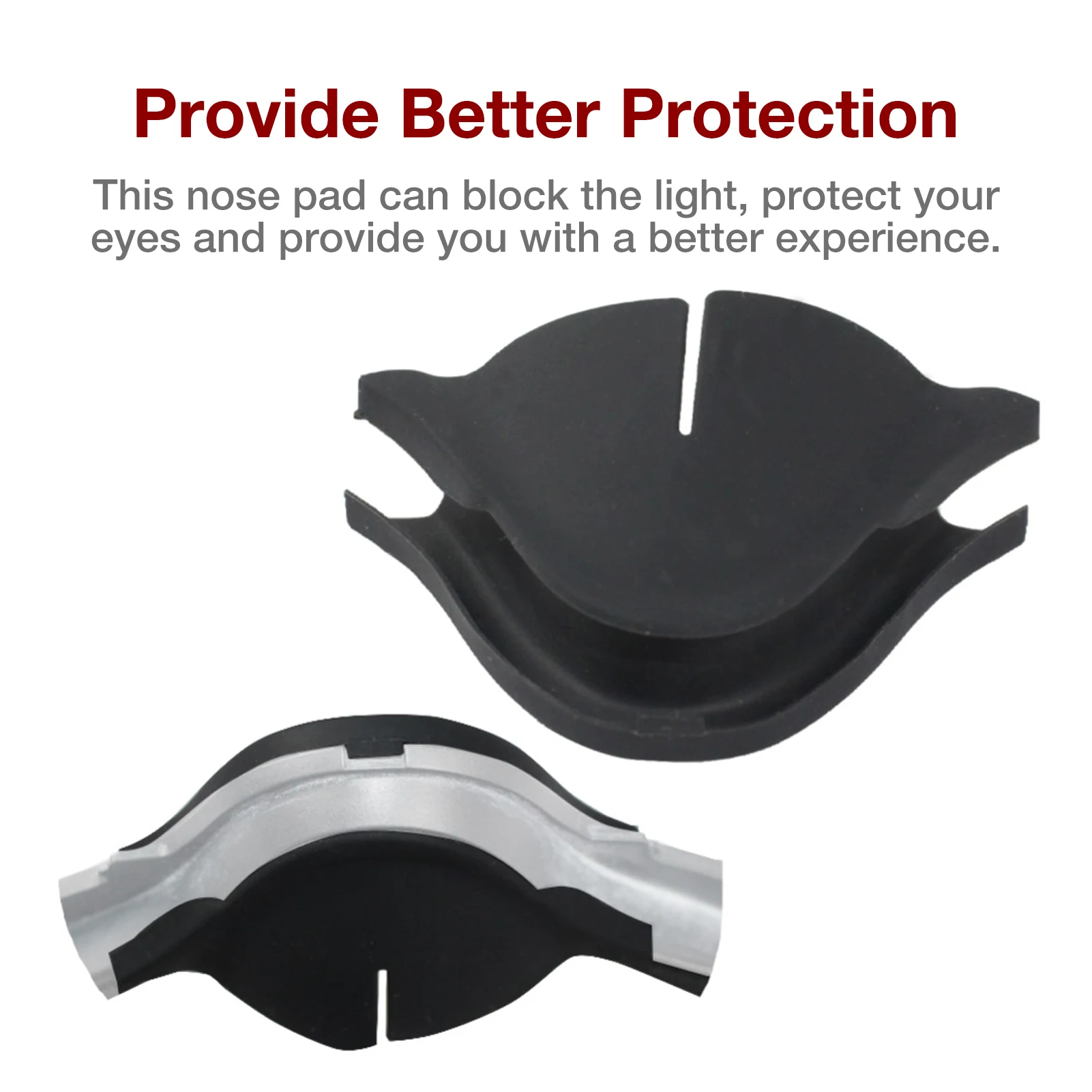 For Oculus Quest 2 Nose Pad VR Headset Anti-leakage Light Nose Cover Cushion Soft Silicone Light Blocking Barrier VR Accessories