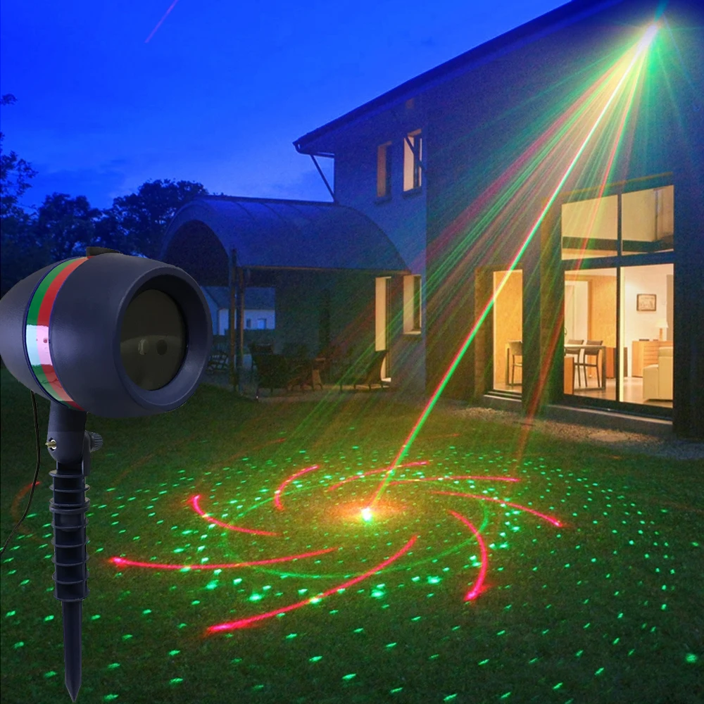 Outdoor Garden LED Star Laser Projector Lamp Rain Wedding Party Holiday Christmas Lawn Stage Light | Лампы и освещение
