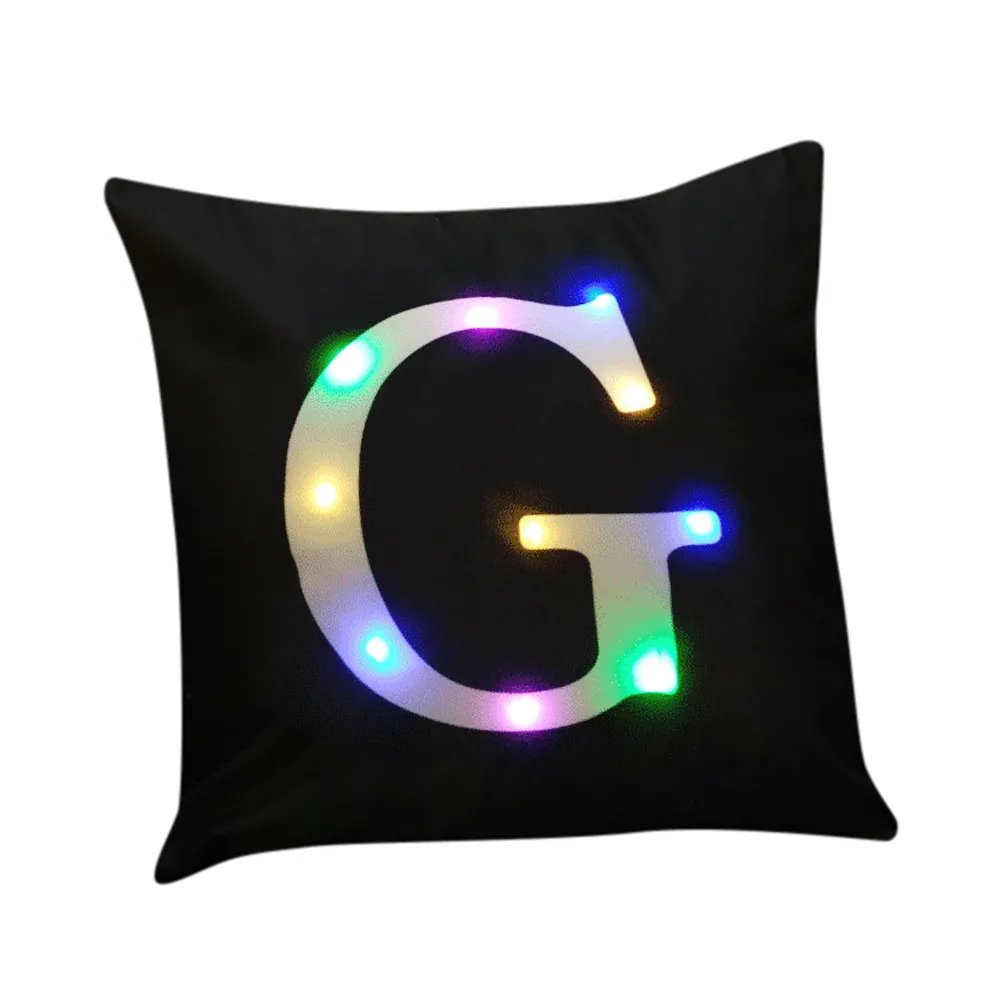 The New Color Lights Christmas Pillow LED Lights Pillow Creative Printing Linen