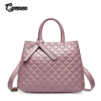 

Genuine Leather Women Handbag 2019 Soft leather Diamond Lattice Female Shoulder Bag Crossbody for Women Large-capacity Tote Bag