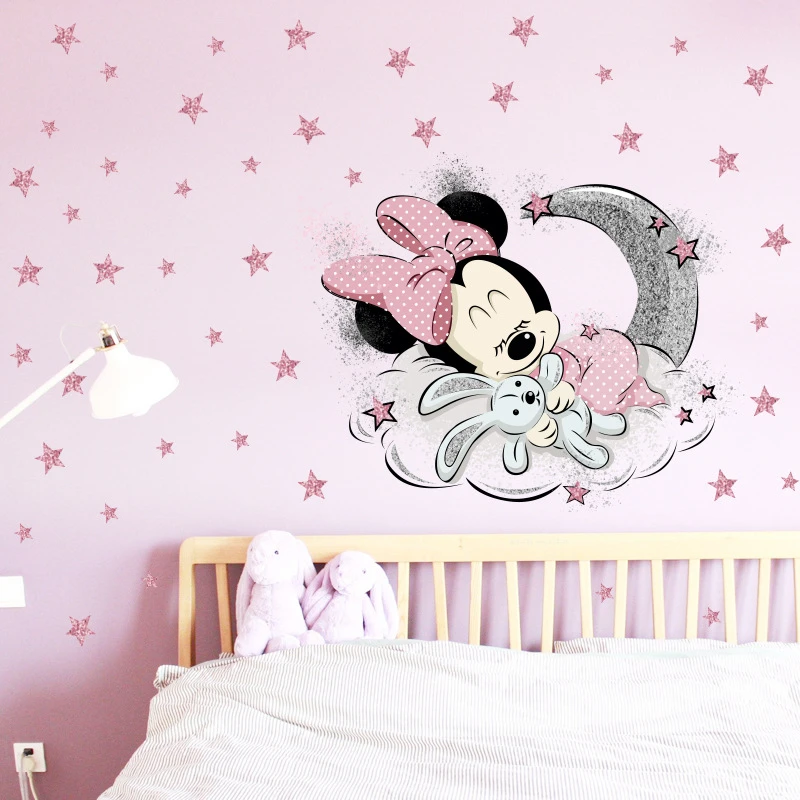 MickeyMinnieMouseWallStickersForKidsRoomBedroomPrincessBaby