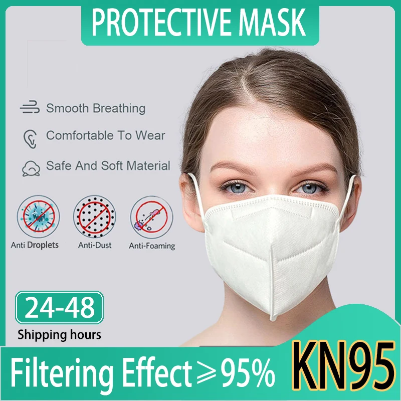

50PCS Safety KN95 Mouth Face Masks Mask Anti Gas Dust Mask Face KN95 Masks Mascarillas de Proteccion Facemasks KN 95 Mask Face