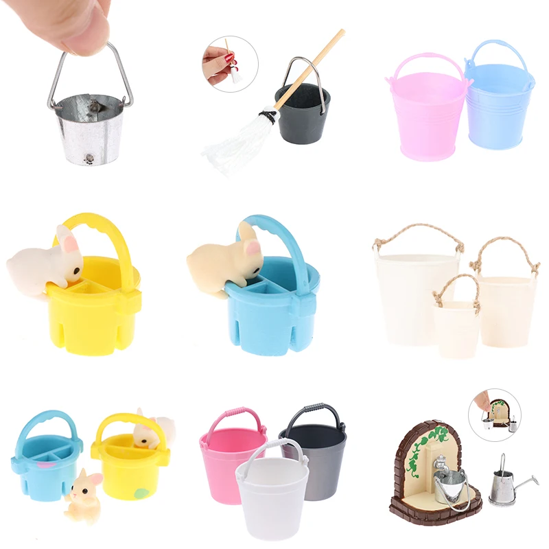 

Watering Can Buckets Garden Miniature Decoration For Dolls Accesories Dollhouse Miniature Furniture Toys