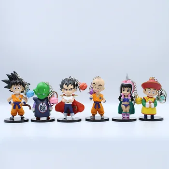 

2020 New Suit Anime Dragon Ball Keychain Super Saiyan Goku Vegeta Gohan Majin Boo Figure Key Chain Pendants Keyring Key Finder