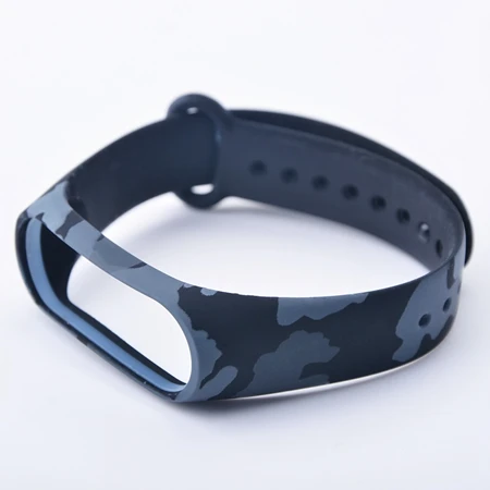 Camouflage Gray Mi band 3 4 ремешок Камуфляжный силиконовый универсальный ремешок для Xiaomi mi Band 4 3 band 4 Band 3 браслет с мультяшным принтом из ТПУ - Цвет: Camouflage Gray