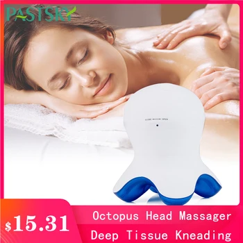 

Electric Mini Octopus Head Massager USB Silicone Vibration 3D Scalp Relax Body Deep Tissue Kneading Neck Waist Back Shoulder