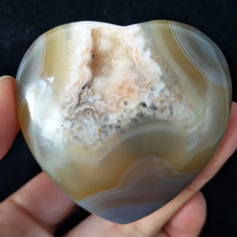 Натуральные камни и кристаллы cristal Сердце Агат Кристалл кластер домашний декор пальмовый камень очень красивый - Цвет: X2 11