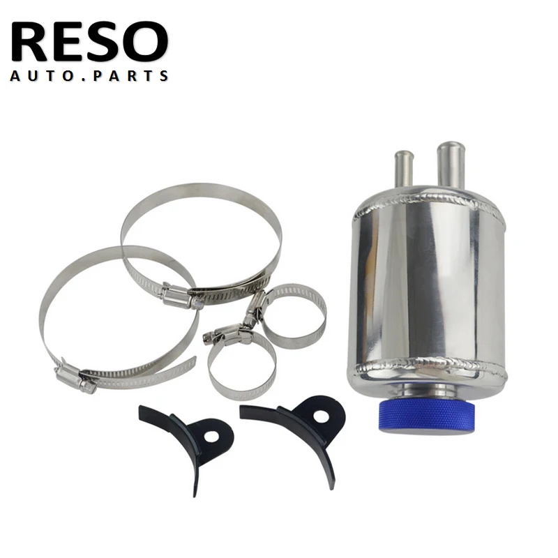 

RESO--Free shipping Jdm Racing Power Steering Fluid Reservoir Tank Clamps Universal Aluminum
