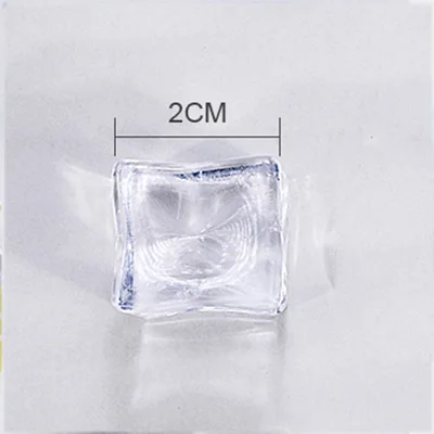 2.0cm Ice block 100 шт/Партия искусственный лед блок гранулированная фотография съемки реквизиты фотосессии аксессуары для фона украшение для фруктовое пиво напиток - Цвет: 2.0cm Ice block