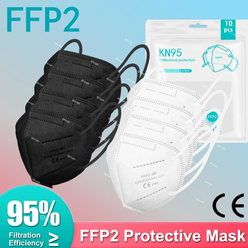 CE FFP2 сертифицированная маска для лица KN95 5-слойная Защитная респираторная fpp2 fp2 |