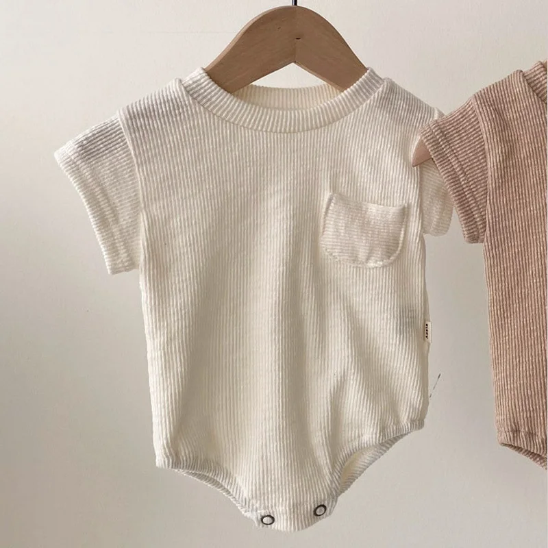 new baby clothing set	 2021 New Summer Baby Girls Boys Sets Solid Color Short Sleeves Cotton Bodysuit + T-shirt + Shorts Leisure Suit for 0-3Years E228 Baby Clothing Set for boy