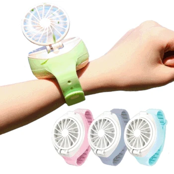 

Creative Mini Fan Watch Handheld Small USB Charging Fan Appliances Air Conditioning Fan Mute Lazy Fan for children's Student
