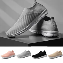 

Couples Sneakers Lovers New Spring Knitted Tennis Shoes All-match Breathable Men's Sport Shoes Zapatos