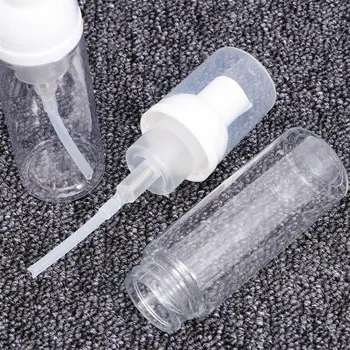 

12pc 50ml Refillable Bottles Liquid Soap Foam Foaming Bottle Jar PET Travel Clear Squeezed Hand Sanitizer Dispenser Bottles