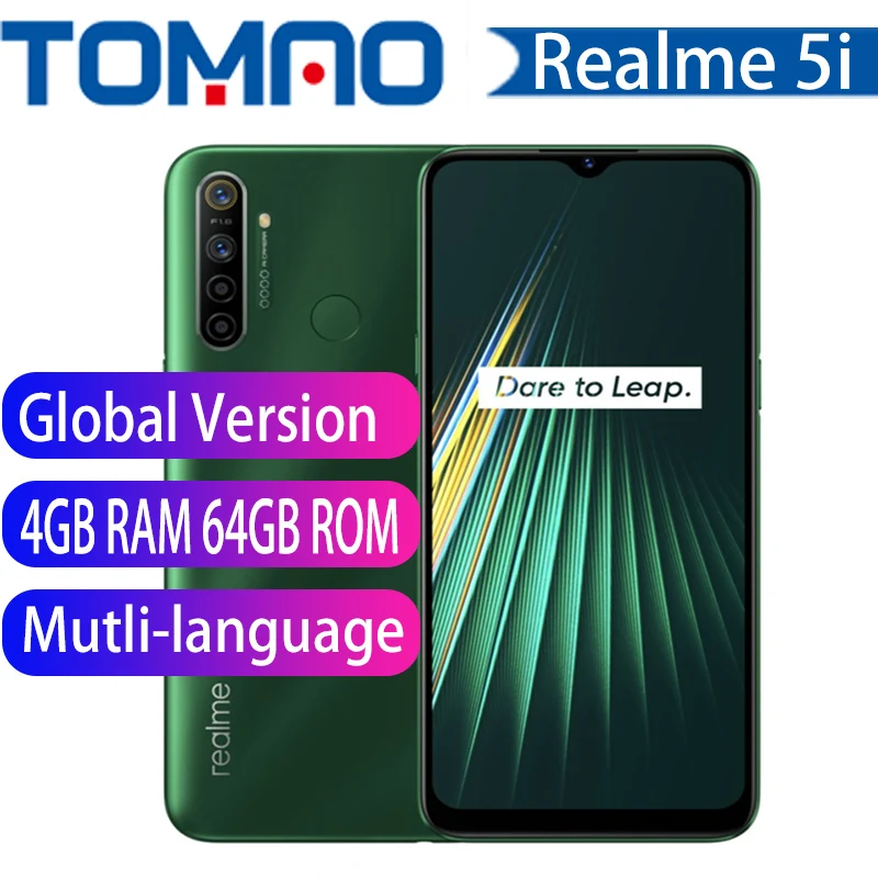Глобальная версия realme 5i 4 Гб ОЗУ 64 ПЗУ Snapdragon 665 AIE мобильный телефон 12