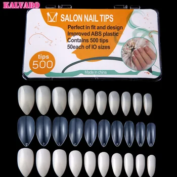 

Kalvaro Full Cover French Faux Ongles Acrylic Water Droplets False Nail Tips DIY Nail Art Manicure Products Press On Nails