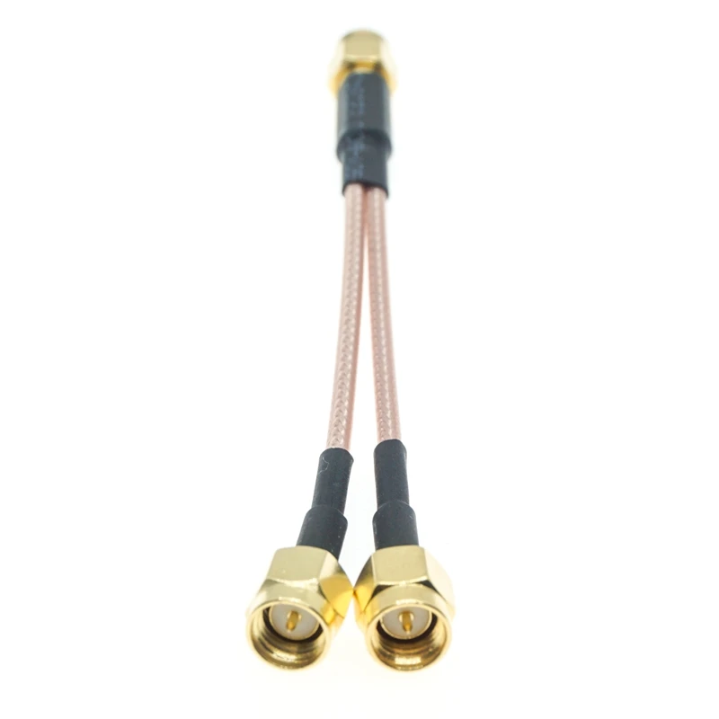 SMA Male to Y Type 2x SMA Male Splitter Combiner Pigtail Cable RG316