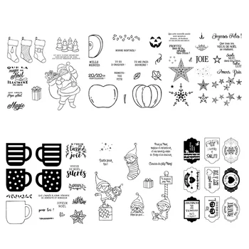 

Stampin Up Stamps and Dies 2020 New Arrivals Scrapbooking For Paper Making Merry Christmas Santa Claus Foil Embossing Card Set