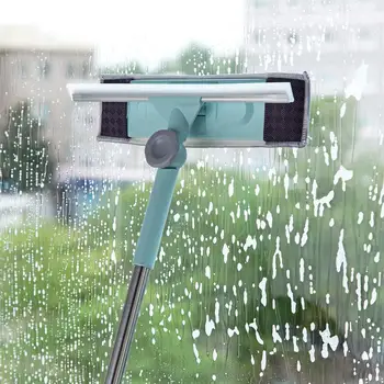 

Long Handle Glass Wiper Retractable Window Cleaning Brushes Telescopic Rod Rotating Head Window Glass Cleaner Tools