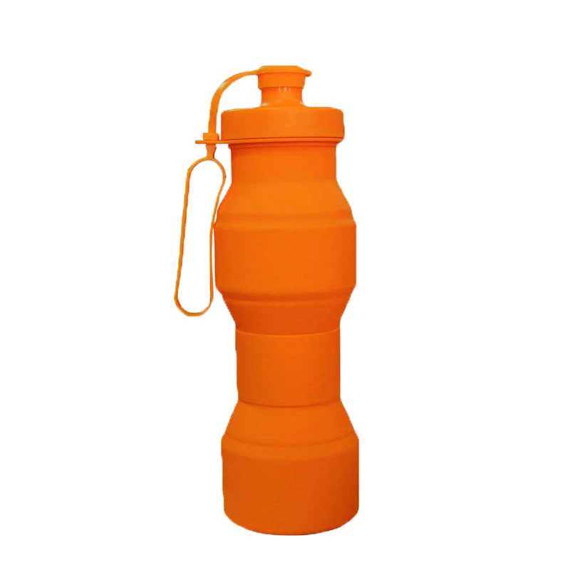 Orange Новые Креативные сдавливаемые регулируемые бутылки для воды, складные бутылки для спорта, путешествий, альпинизма, пешего туризма, бутылки для напитков, чайник 800 мл - Цвет: Orange