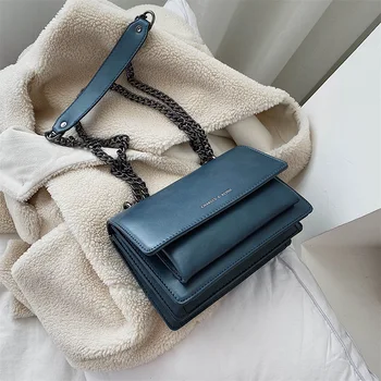 

Retro Lady Bag Shoulder Bag PU Fashion Trend Shoulder Messenger Solid Color Small Square Bag High Quality Women Crossbag