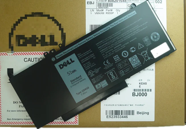 G5M10 Аккумулятор для ноутбука DELL Latitude E5250 E5450 E5470 E5550 E5570 8V5GX R9XM9 WYJC2 1KY05 7,4 V 51WH