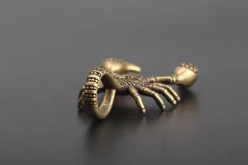 

Escorpión de bronce llavero de coche ornamento colgante manija artesanía colección