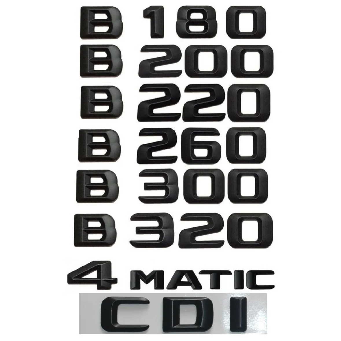 Black 4matic Fits Mercedes Rear Trunk Emblems Logo Badge Letters