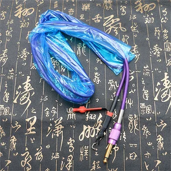 

100 PCS/pack Tattoo Machine Clip Cord Sleeve Bag Covers Plastic Blue Disposable Hook Line Bag Hygiene Safe Protection Bag