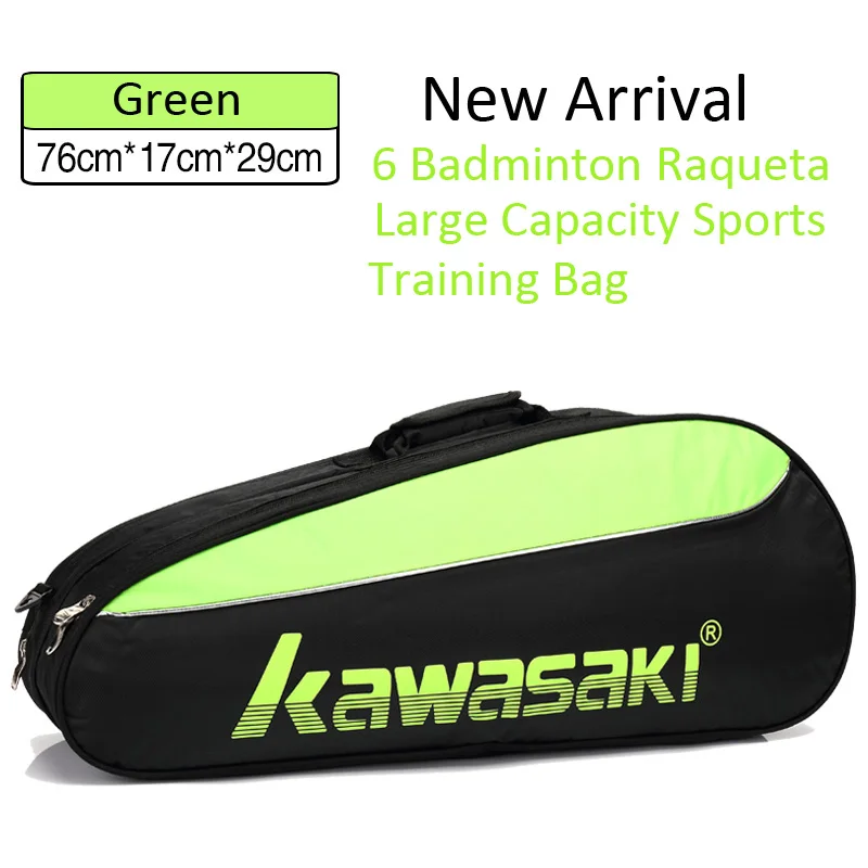 Kawasaki Tennis Badminton Racket Backpack 6 Badminton Raqueta Large Capacity One Shouders Diagonal Cross Portable Training Bag