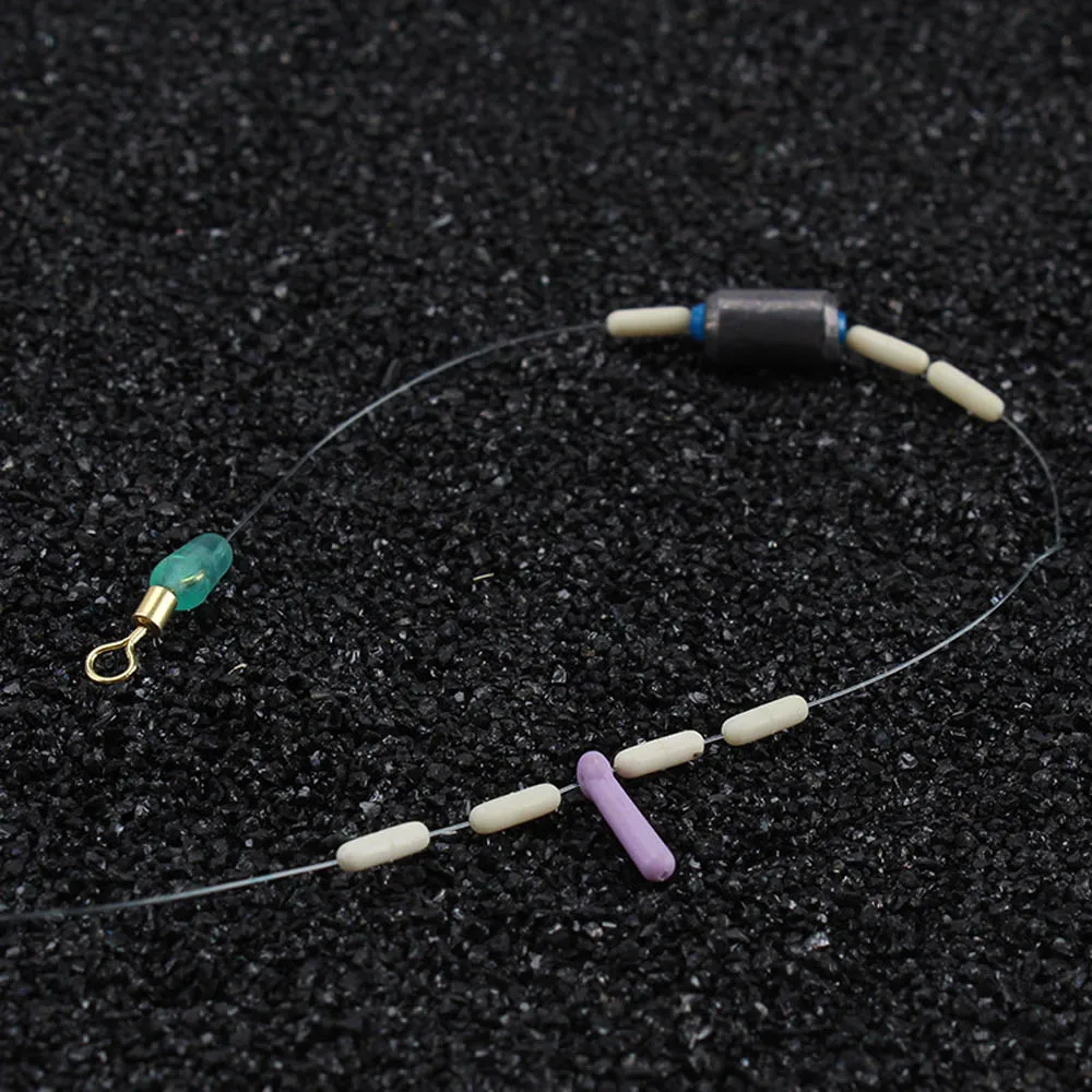 JIGEECARP [5PCS = 105 Stops] Float Cylindrical Fishing Stop Silicone Space Bean Stoppers Folat Line Stoppers Stops Size 4S 3S 2S S