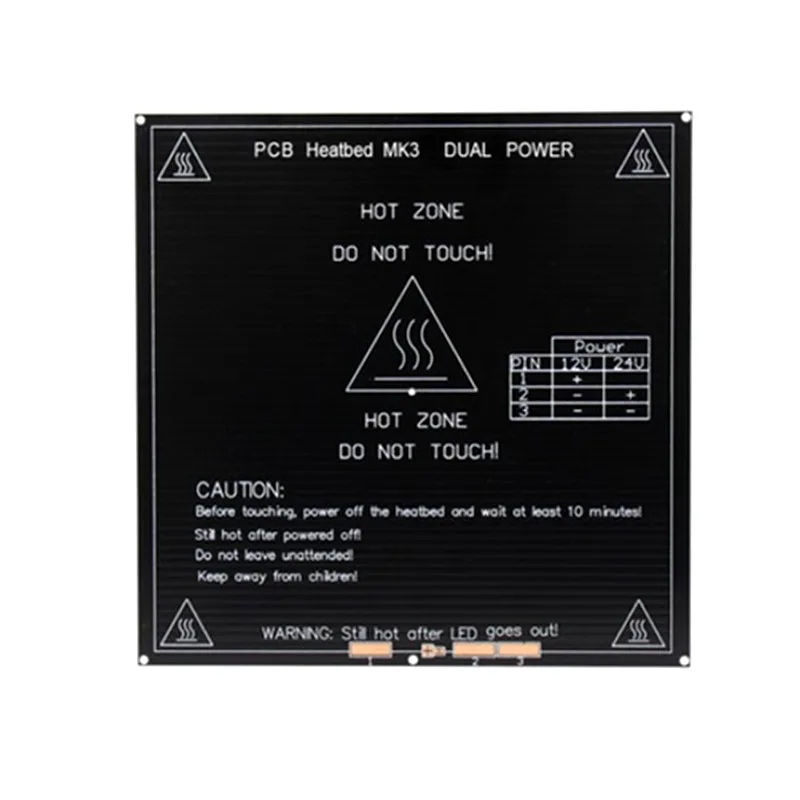 12V Модернизированный MK3 heatкровать 214x214/220x220/300x200x3 мм алюминиевая нагревательная кровать для 3D-принтеров детали impressora 3d pe as