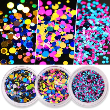 

Mixed Size Nail Glitter Sequins Rose Gold Paillette Tips Holographics Flakes Slices Laser 3D Nail Art Decorations DIY