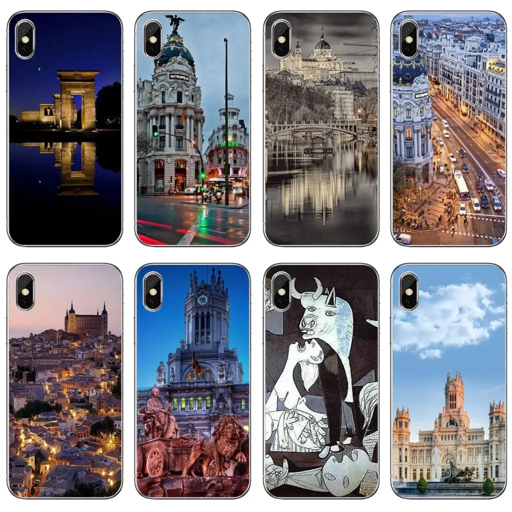 Мягкий чехол для Xiaomi Mi 5X 6X Max Mix 1 2 2S 3 Mi5 Mi5S Mi6 Mi3 Mi4 poco X3 nfc F2 Pro M3 Cibeles-fountain-Madrid-Spain-city |