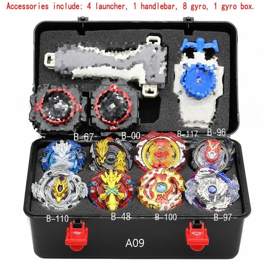 a09 Beyblade Burst B139 B134 B131 Металл Fusion 4d с 4 пусковым устройством Bayblade Burst волчок Рождественский подарок для детей игрушки - Цвет: a09