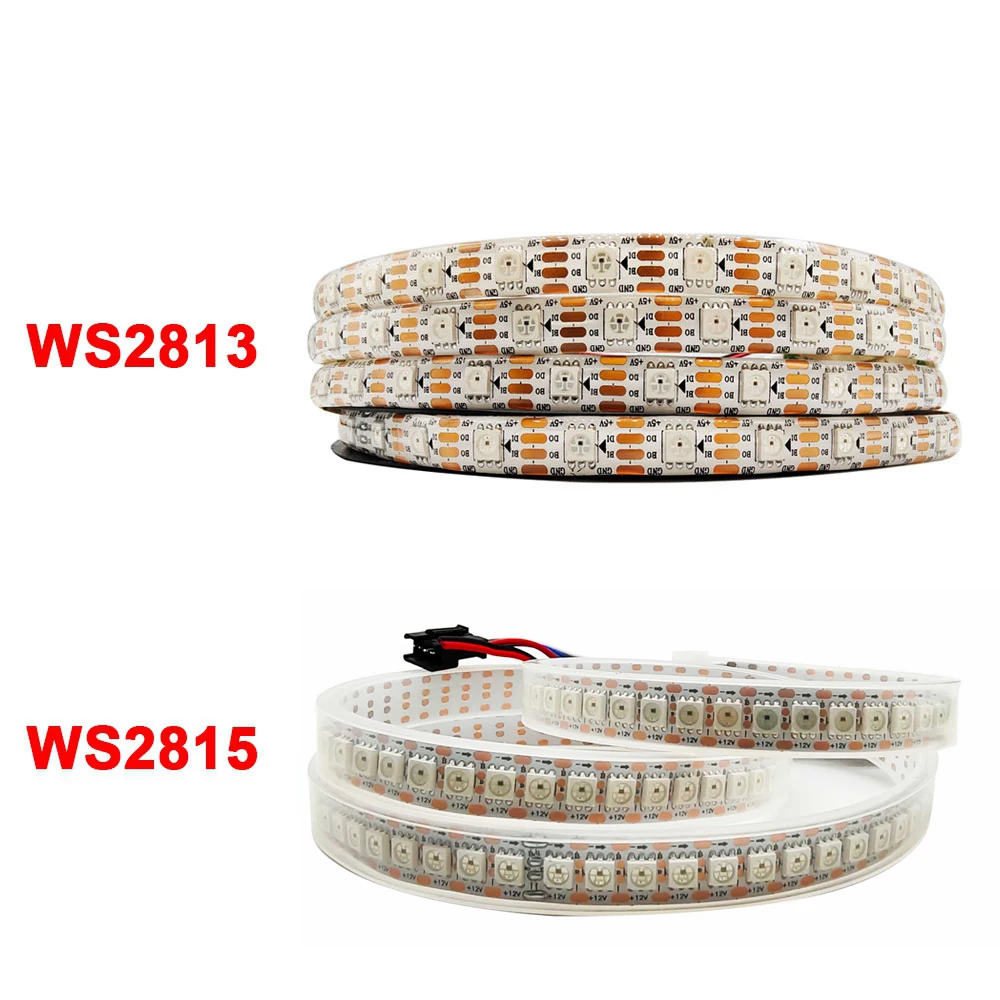 WS2813 WS2815 (Обновлено WS2812) 5050SMD умная RGB Светодиодная лента индивидуально адресуемых