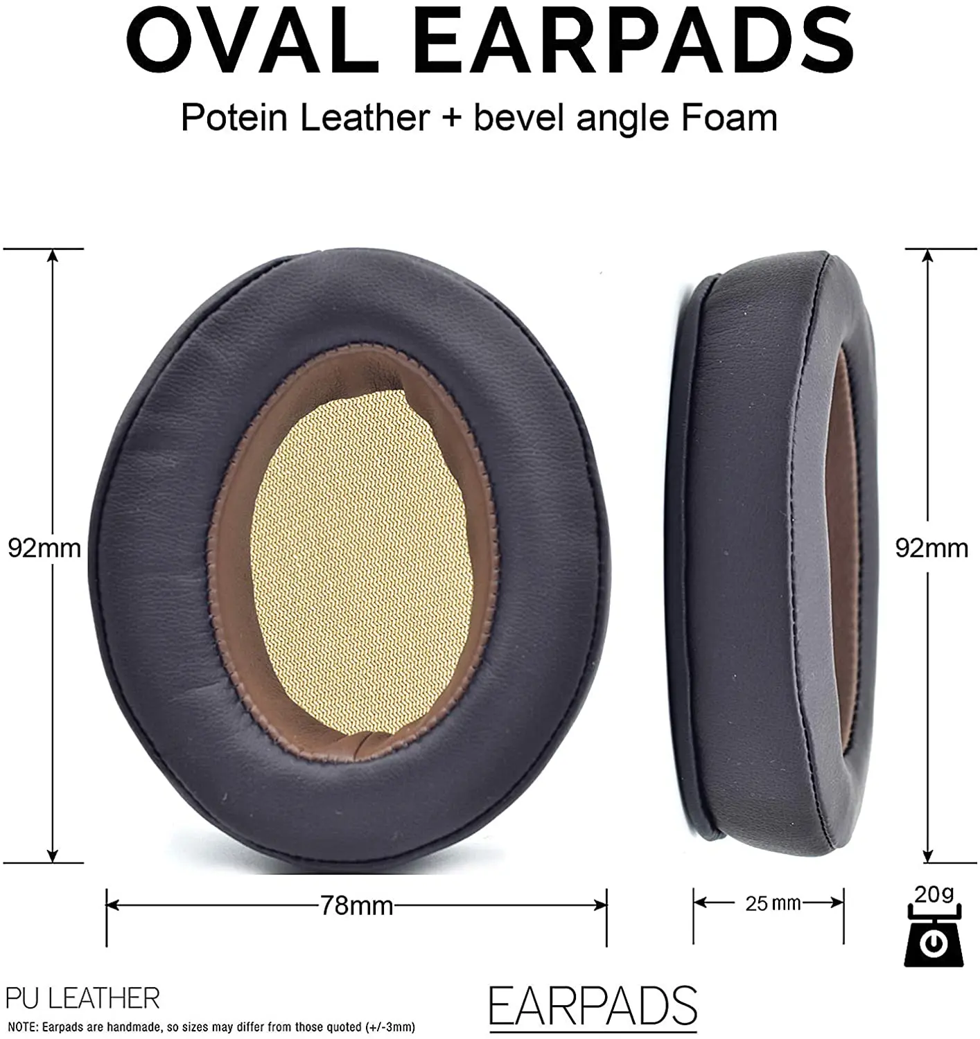 Momentum 2.0 Cuscinetti Di Ricambio Cuscinetti Auricolari Neri Cuscino Compatibile Con Sennheiser Momentum 2.0 (M2) Cuffie Auricolari Wireless