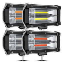 1 шт. 5 дюймов 72 Вт 4800LM COB модифицированный автомобильный верхний светодиодный светильник с двумя рядами, светильник для внедорожника/пикапа/вагона