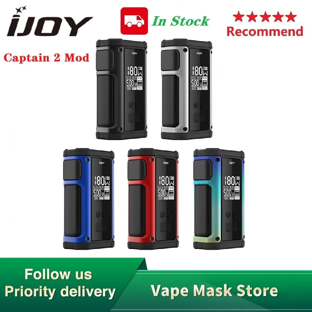 Горячая Распродажа оригинал IJOY Captain 2 Max TC Vape MOD 180 Вт макс. выход электронная