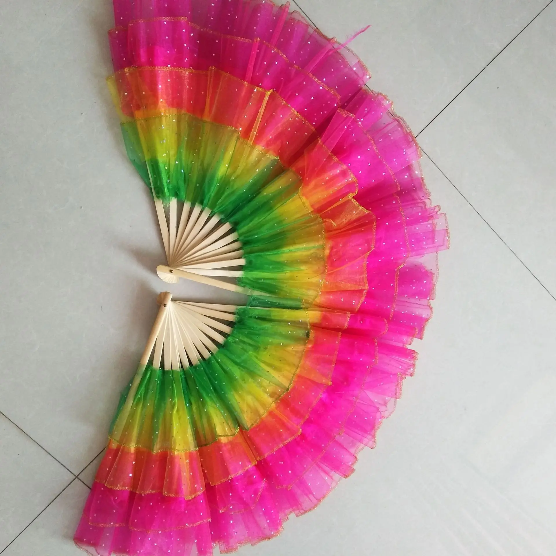 Родина песня христианство четырехслойная звезда пряжа Трехцветная веер квадратный танец янгко веер реквизит для танцев веер