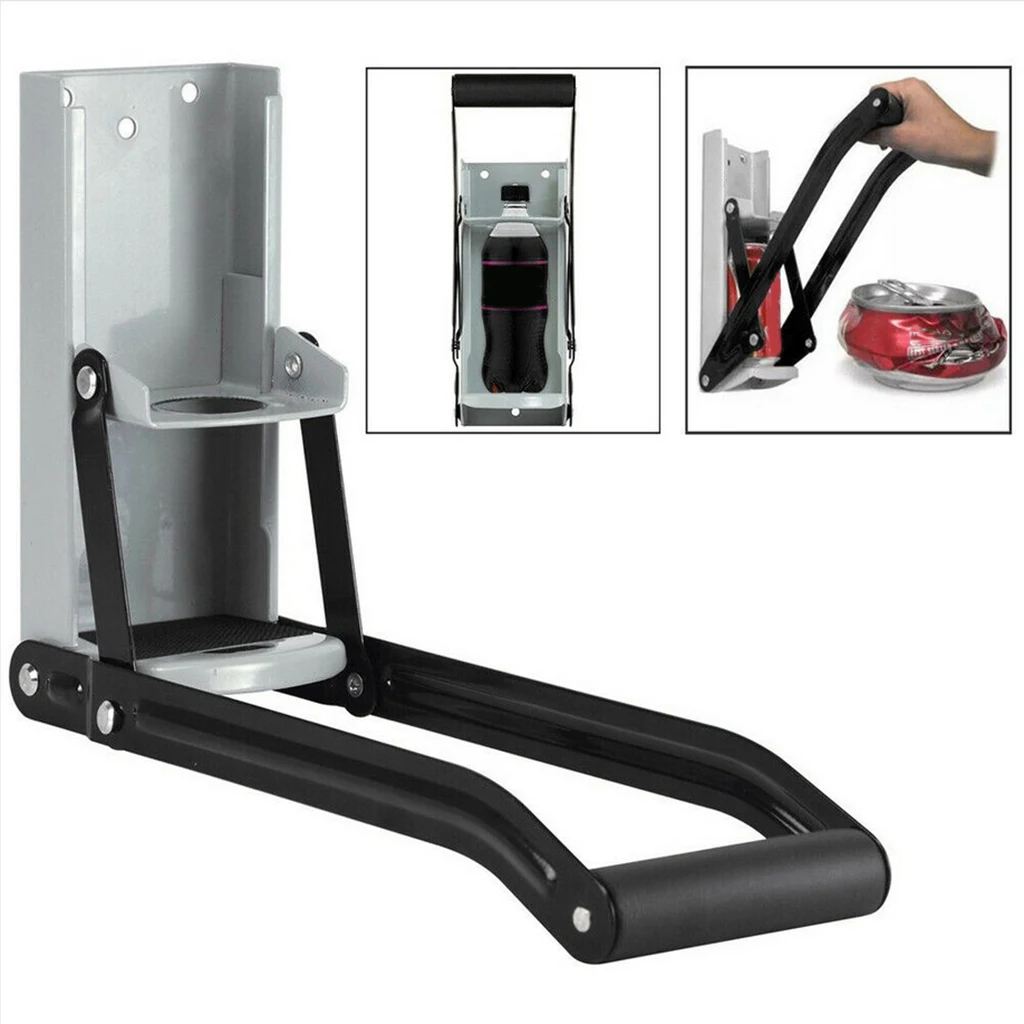 Aluminum Can CrusherRecycling Tool for Seltzer, Soda, Beer Cans with Bottle Opener
