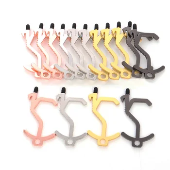 

100pcs/lot Non-Contact EDC Door Opener Hygiene Hand Keychain Contactless Door Opener Wine Bottle Opener Multi Opener Wholesales