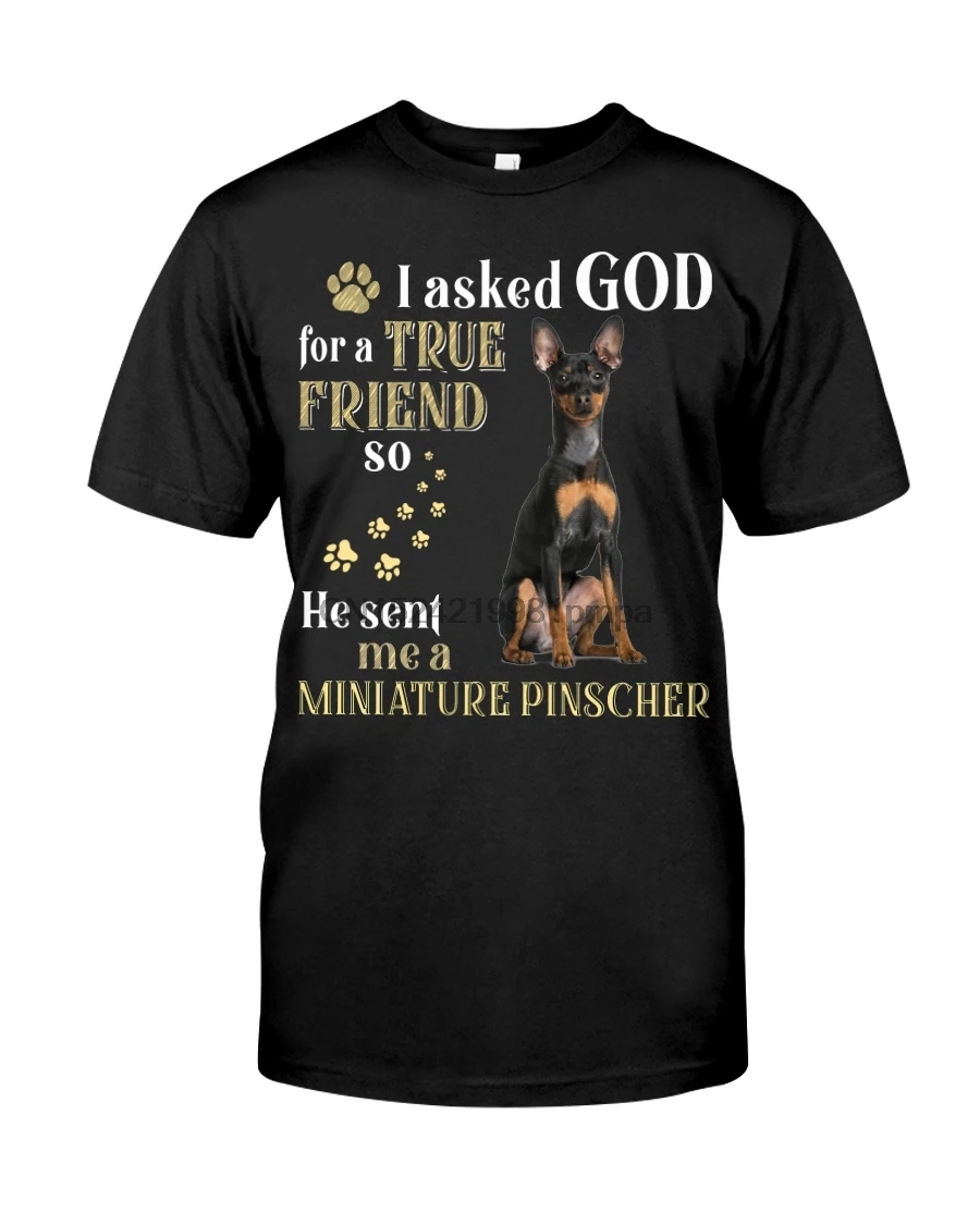Мужская миниатюрная футболка Pinscher-True friend(11) женские и мужские футболки | одежда