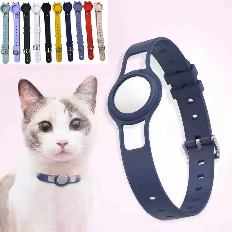 Silicone Apple Airtags Pet Gps Tracking Collar Practical Antilost