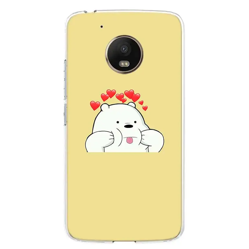 TW286-10 Чехол для телефона We Ice Bare Bears для Motorola Moto G7 G6 G5S G5 E4 Plus G4 E5 Play power EU Подарочный чехол с рисунком - Цвет: TW286-10