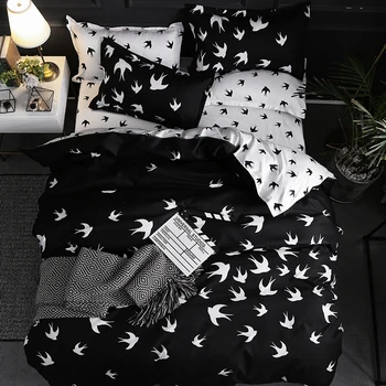 

Classic Bedding Set Quilt Cover Duvet Sets King Queen Double Twin Full Size Bed Linens Comforter Covers Black White Design