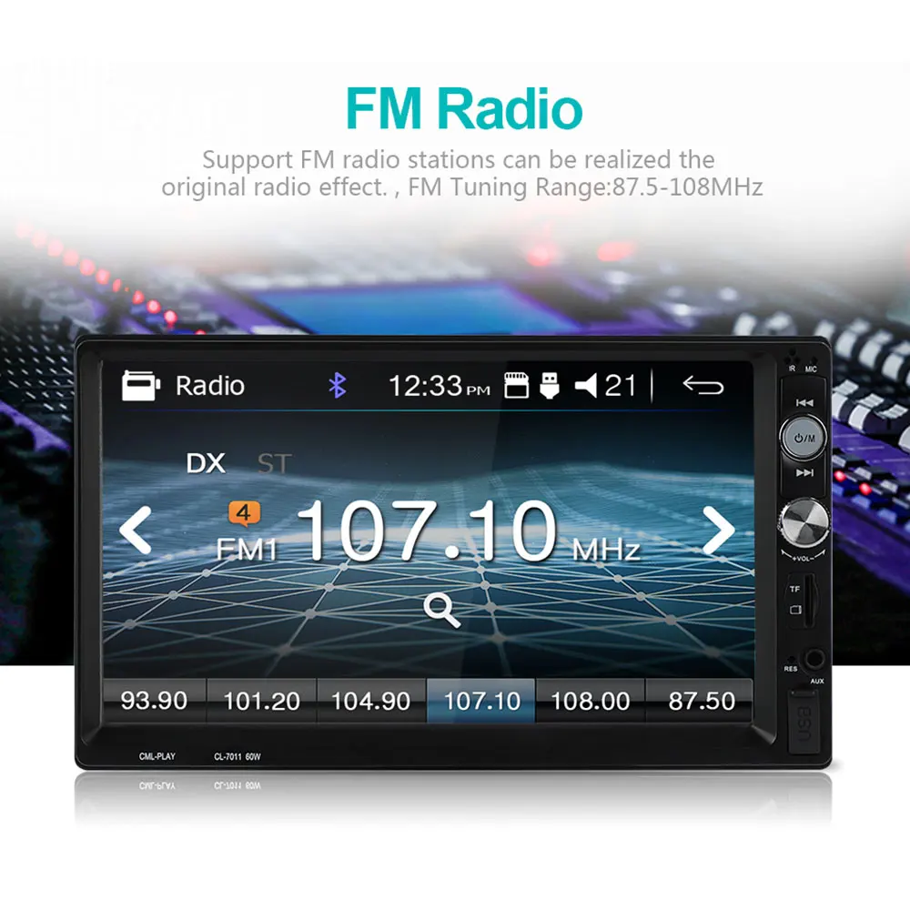 Умный Авто MP5 плеер 7 дюймов FM/USB/AUX автомобильный fm-радио автомобильный MP5 плеер гибкий 7011B MP5 плеер