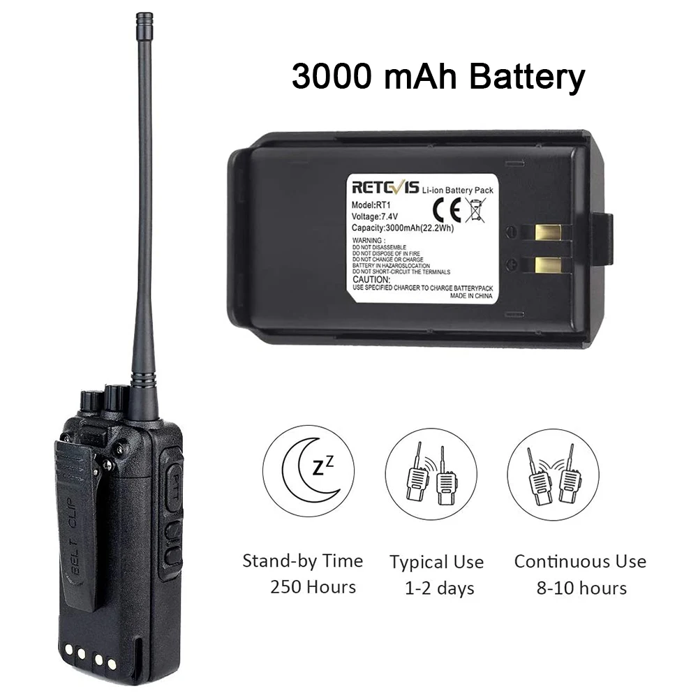 10W Powerful Walkie Talkie Long Range 10 km Retevis RT1 VHF or UHF High Class Two-way Radio walkie-talkie for Hunting Business