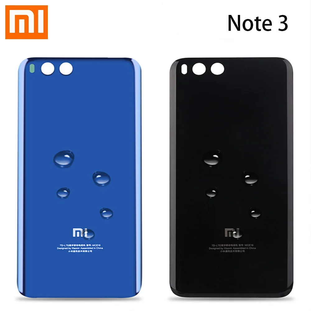 Задняя крышка батарейного отсека 3D для XIAOMI Mi Note 3 стеклянный корпус задняя замена