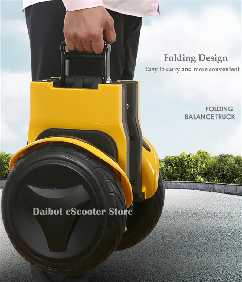 Daibot Hoverboard 10 Inch Two Wheel Self Balancing Scooters 36V 500W Off Road Folding Electric Scooters Adults Bluetooth Speaker  (26)